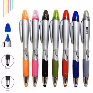 Pen With Highlighter And Stylus