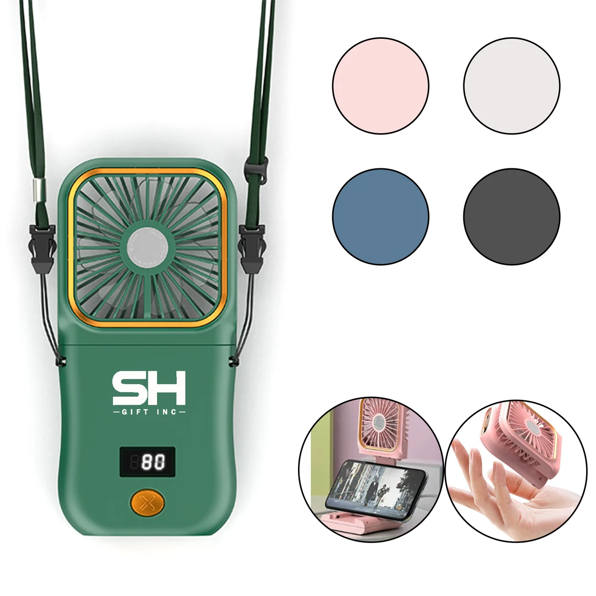 4-In-1 Phone Cooler Fan With Power Bank & Phone Holder & Lanyard 1