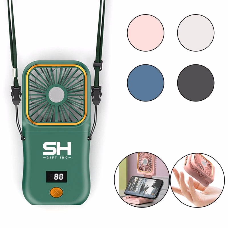 4-In-1 Phone Cooler Fan With Power Bank & Phone Holder & Lanyard