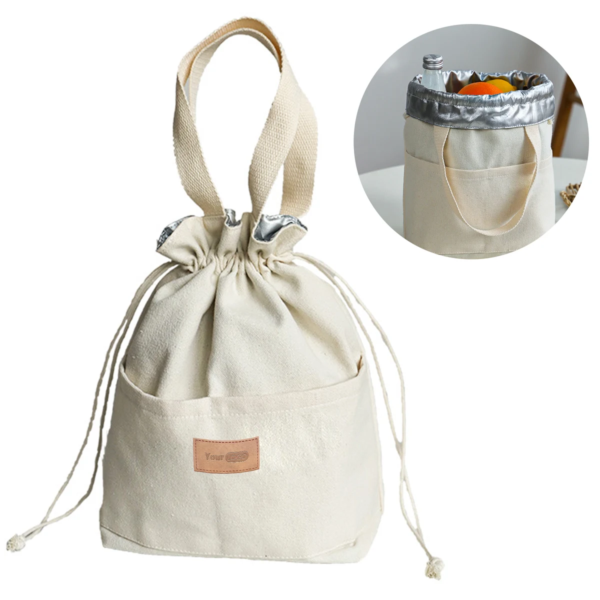 Canvas Hand-Held Strap Insulation Bag 1