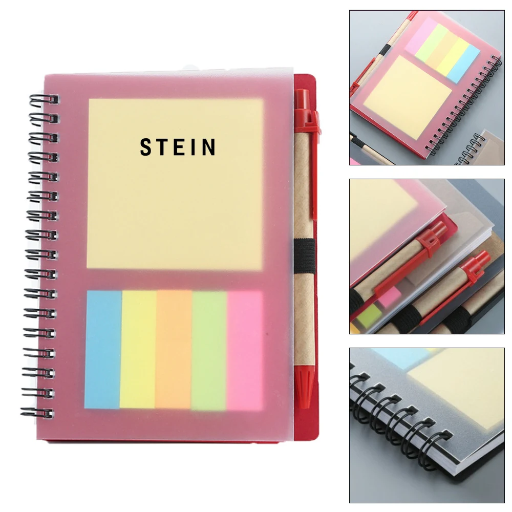 Sticky Note Coil Book with Pen 1