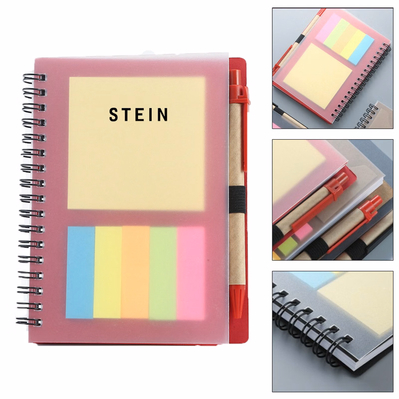 Sticky Note Coil Book with Pen