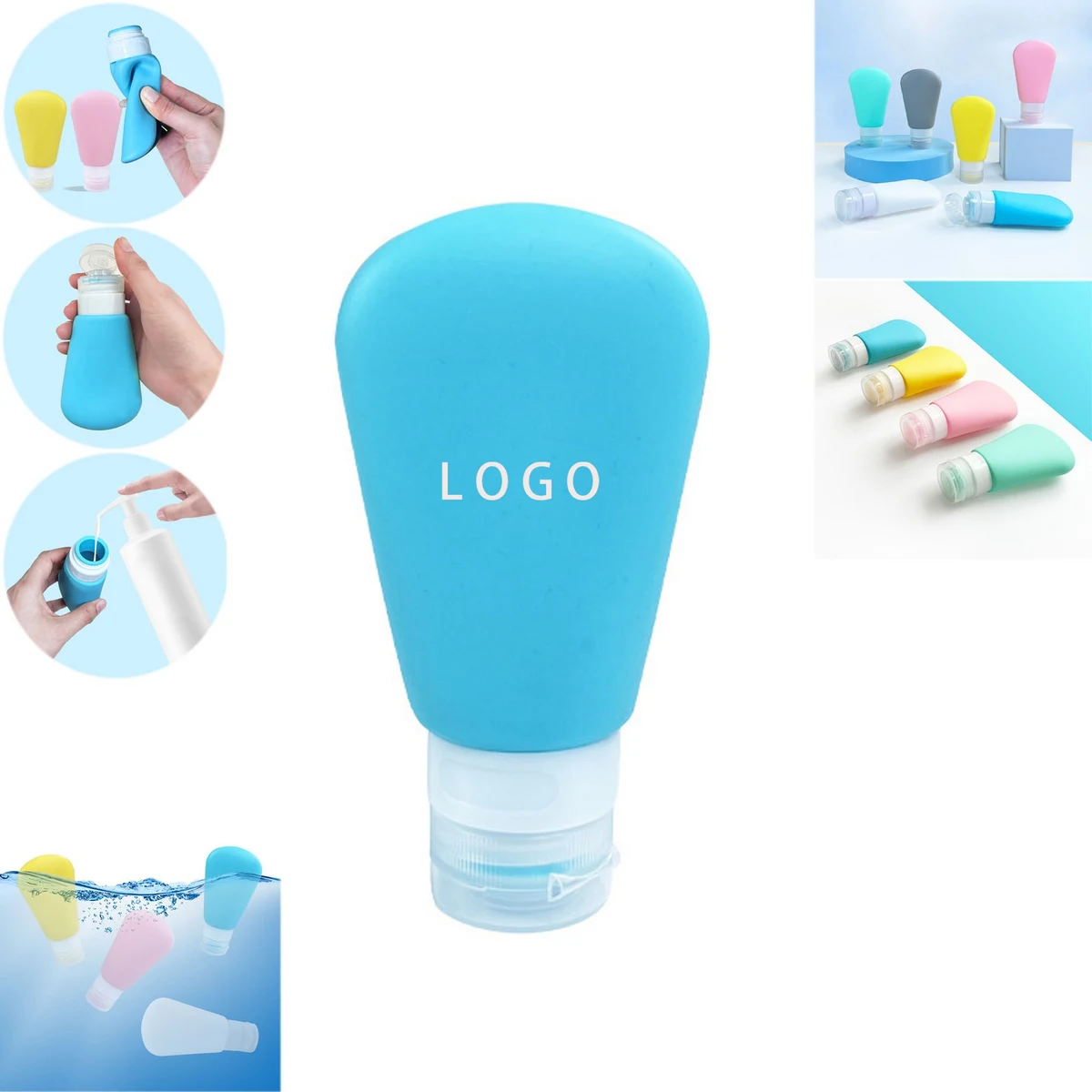 Silicone Travel Bottles 2Oz 1