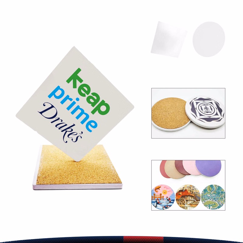 Blanking Ceramic Cork Coaster