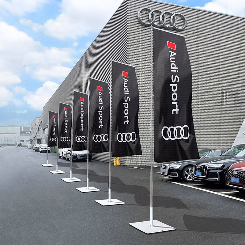 Advertising Flag With lron Plate Base