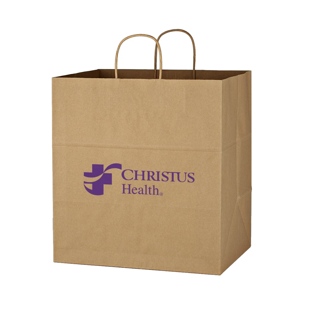 Kraft Paper Brown Shopping Bag - 14" x 15" 1