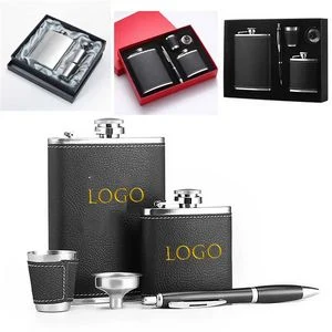 Stainless Steel Wine Flask Flagon Set 1