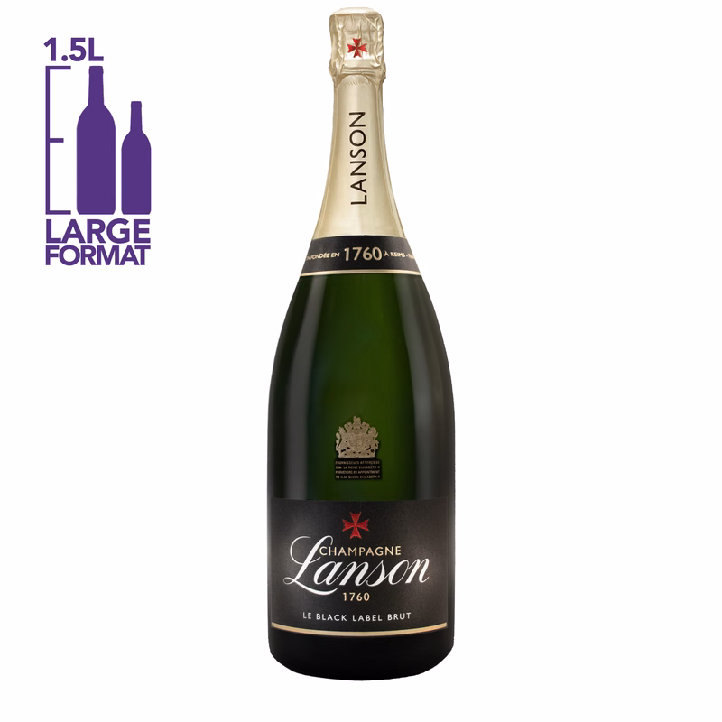 Etched Lanson Le Black Label Brut Champagne Bottle [1.5L]