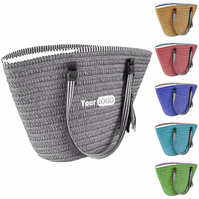 Cork Personalized Tassel Straw Bag