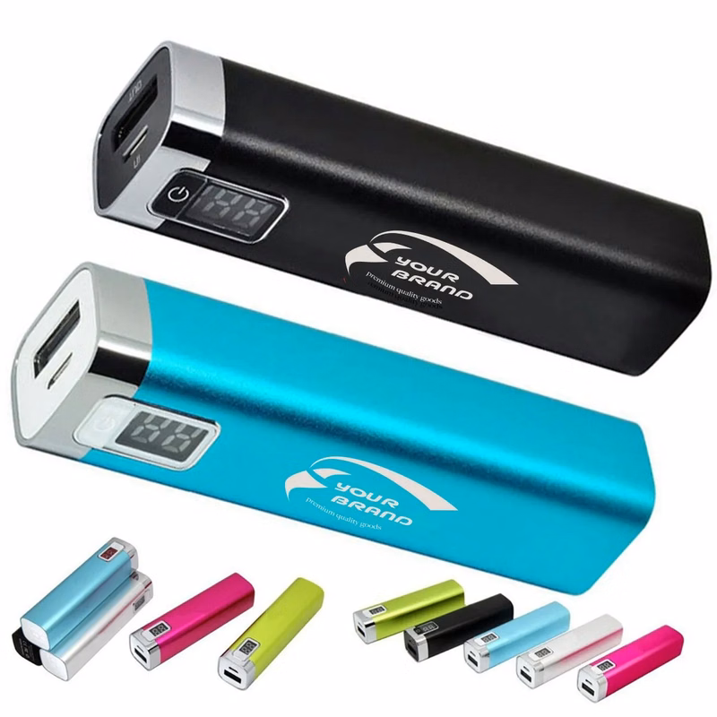 2600 mAh Mini Aluminium with LED Display Portable Power Bank