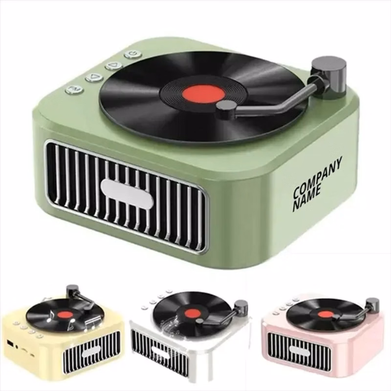 Vintage-Inspired Portable Bluetooth Speaker
