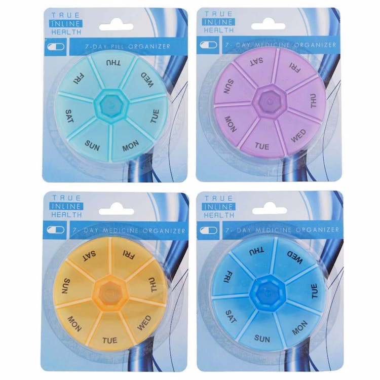 7-Day Round Pill Organizer - 3.5"