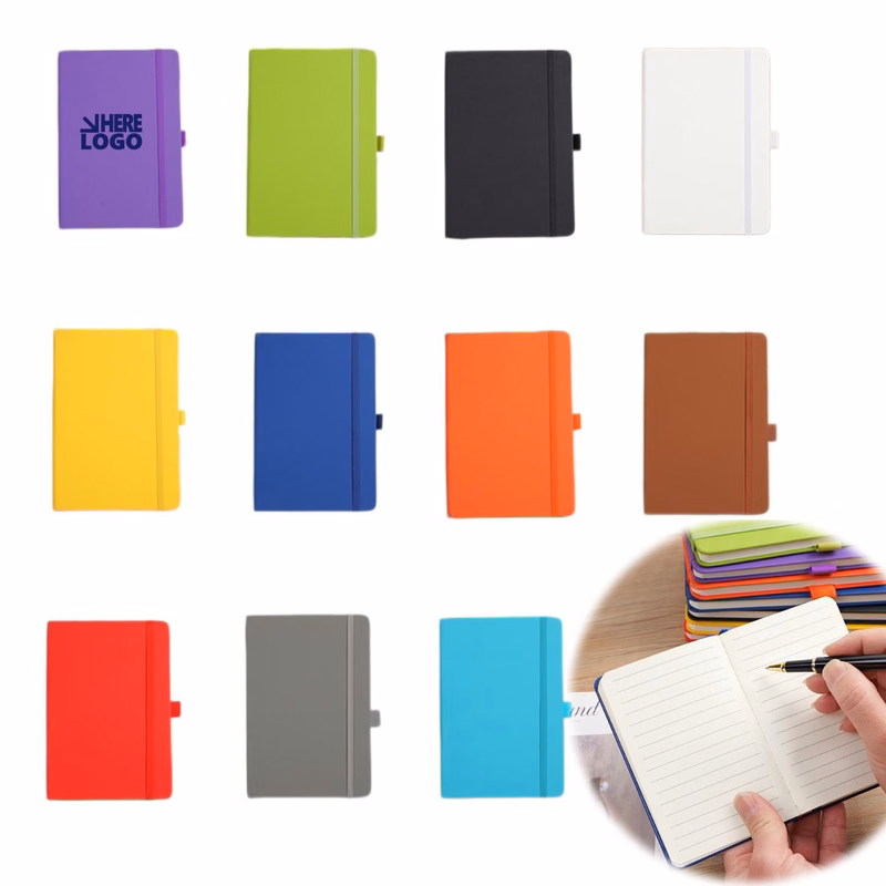 Executive A6 Leather Hardcover Notebook with Band
