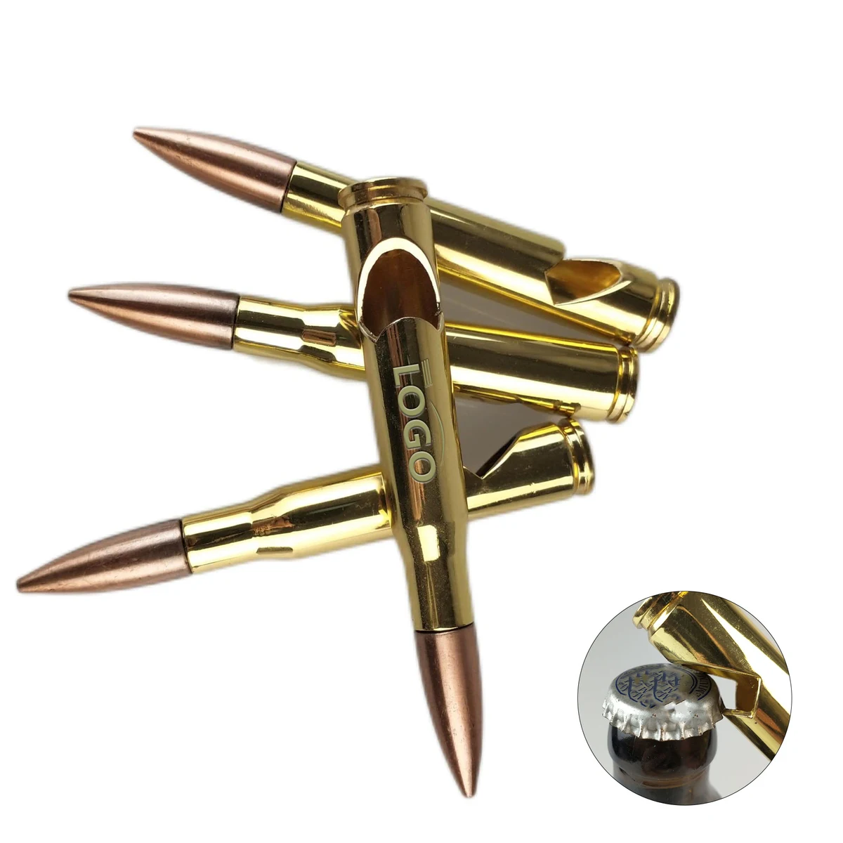Bullet-Shaped Zinc Alloy Bottle Opener 1