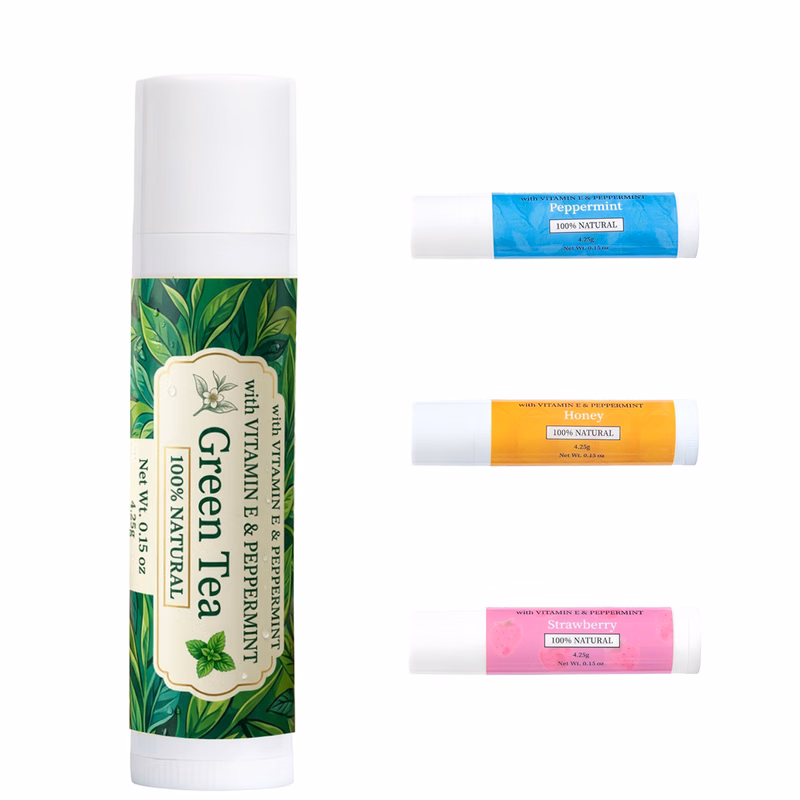 All-Natural Flavored Lip Balm Tube