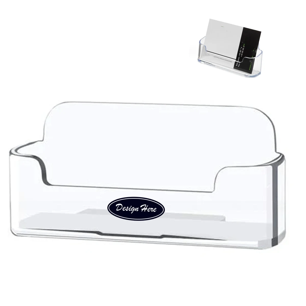 Clear Plastic Business Card Holder for Desktops 1