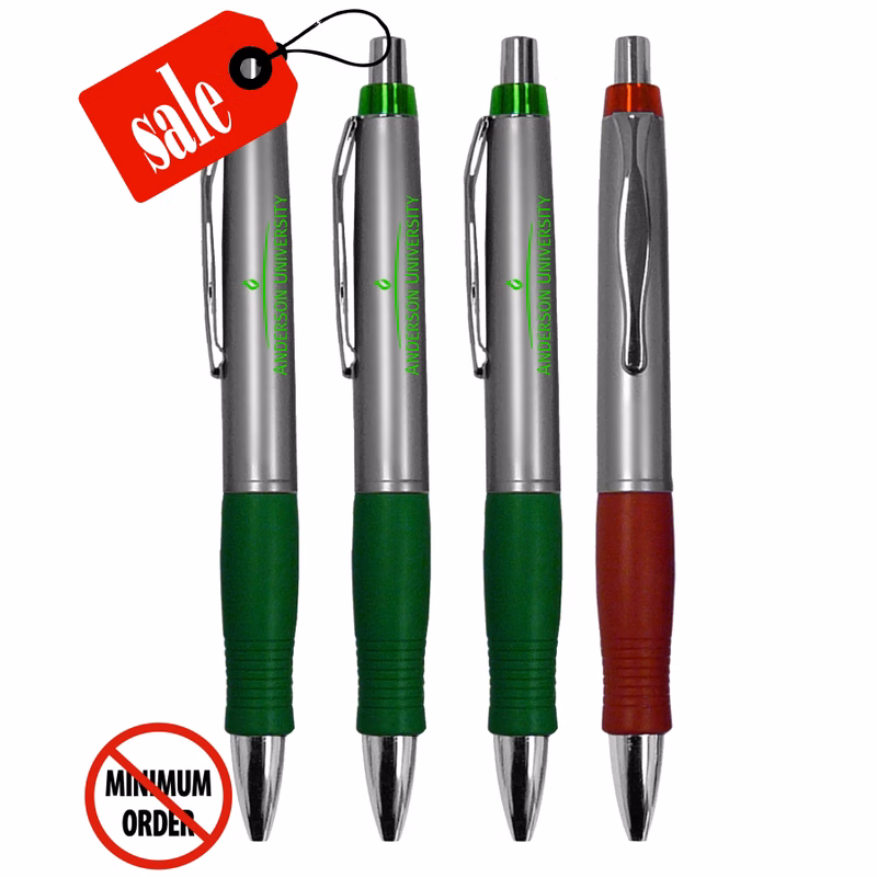 Closeout "Impact" Click Pens with Rubber Grip - No Minimum
