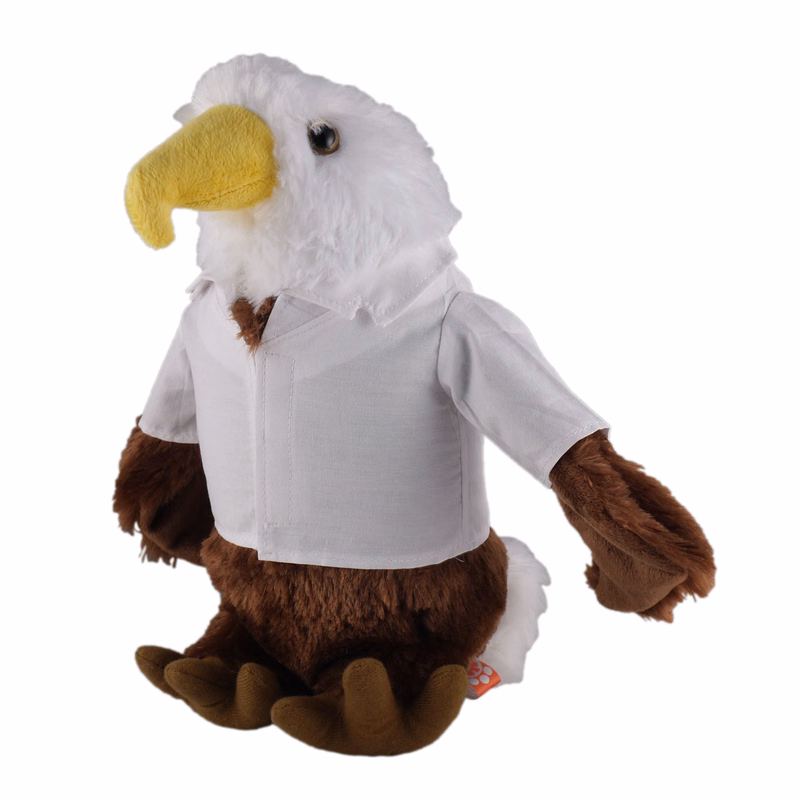 Soft Plush Stuffed Eagle wearing Doctor's Jacket.