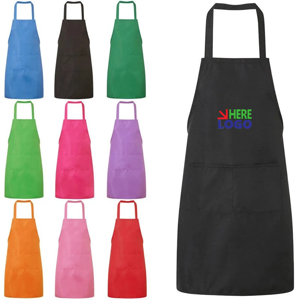 Home Neck-Hanging Kitchen Stain-Proof Apron 1