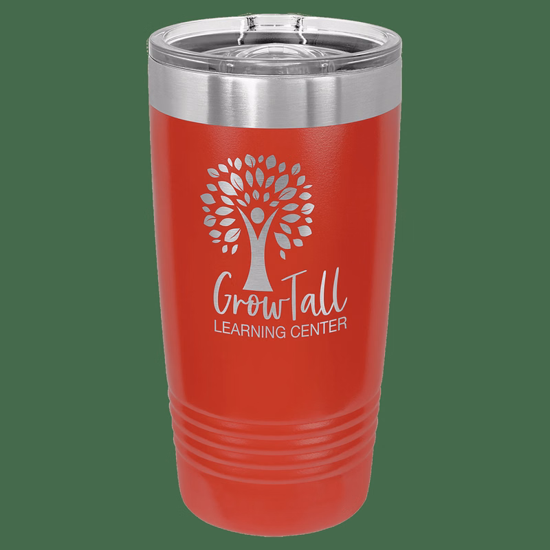 20 oz. Red Laser Engraved Polar Camel Ringneck Tumblers w/Slider Lid