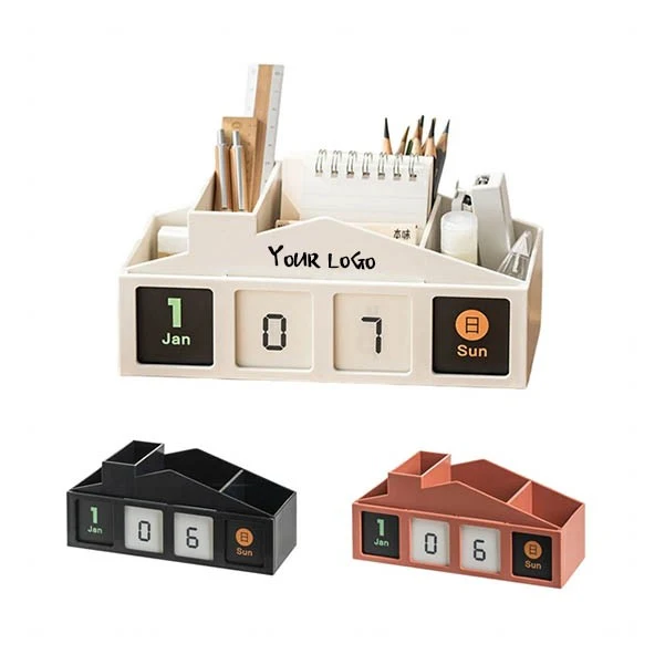 Pen Holders For Desk Cute Desktop Calendar Monthly Glance 1