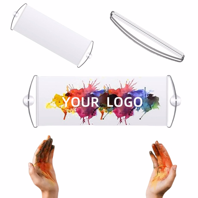 MOQ Reusable Handheld Pocket Banner With Suckers for Events