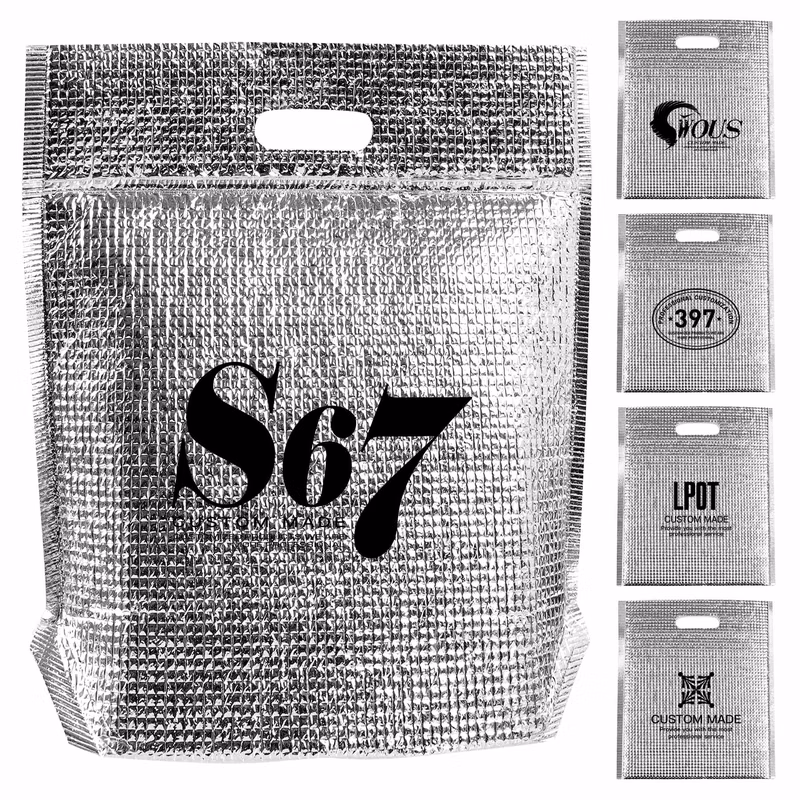 Insulated Easy Zip Lock Resealable Aluminum Sandwich Lunch Bag