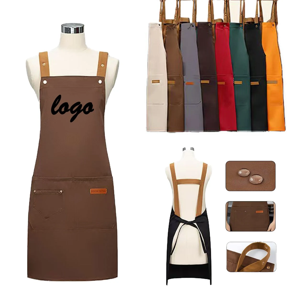 Polyester Multi Pocket Catering Work Apron 1