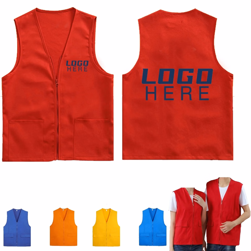 Unisex Cotton Volunteer Vest With Front And Back Imprint