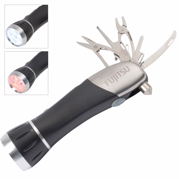 4 LED Flashlight Multi-Tool w/ Safety Hammer
