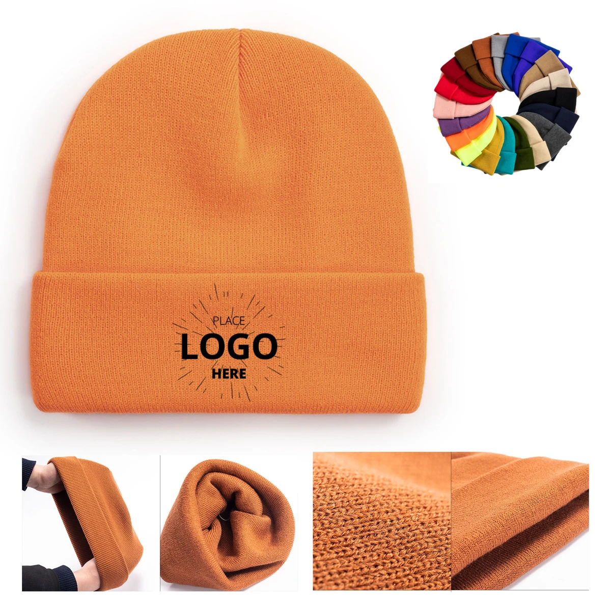 Solid Color Warm Knit Hat 1