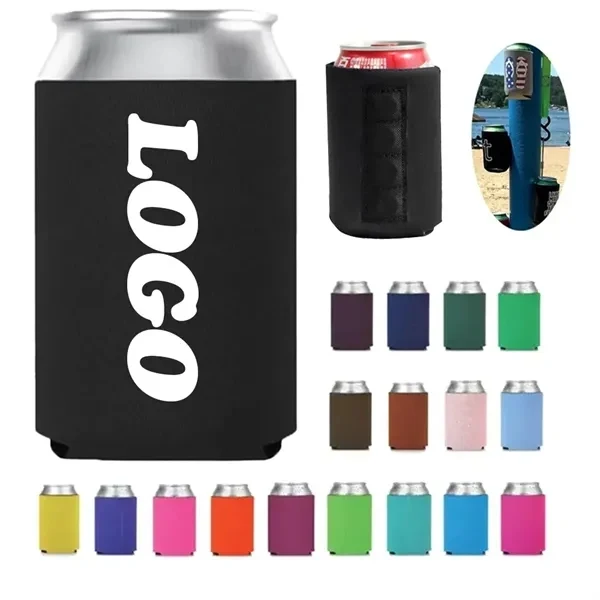 Custom Magnetic Neoprene Can Cooler Sleeve — Golf Cart & Cooler Branding Item, custom koozie with logo imprint 1
