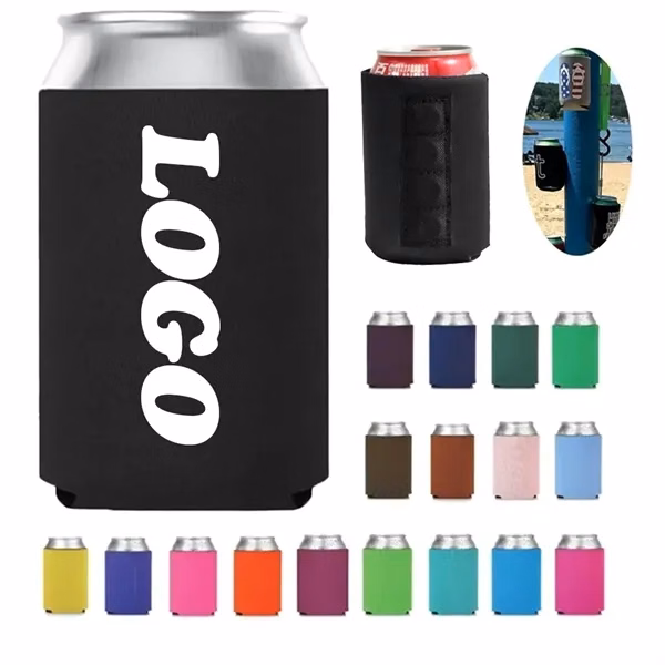 Custom Magnetic Neoprene Can Cooler Sleeve — Golf Cart & Cooler Branding Item