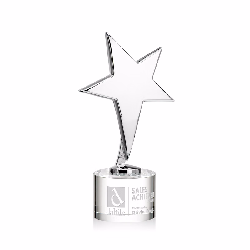 Tuscany Chrome Star on Marvel Base - Clear