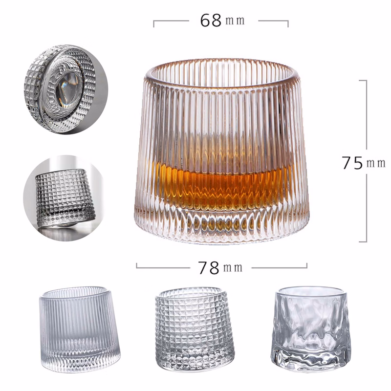 160ml Spinning Whisky Glass