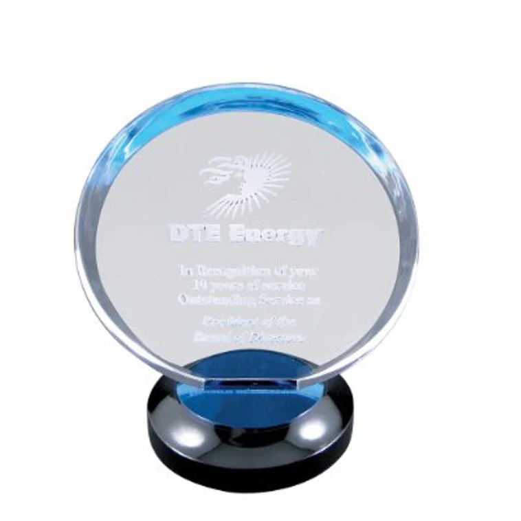 8" Blue Halo Acrylic with Base Award 1