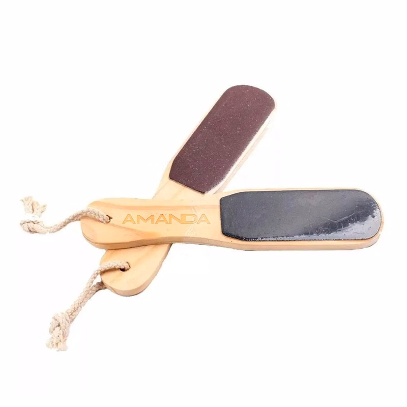 2-Sided Wooden Nail Pedicure Tools Sandpaper Foot File