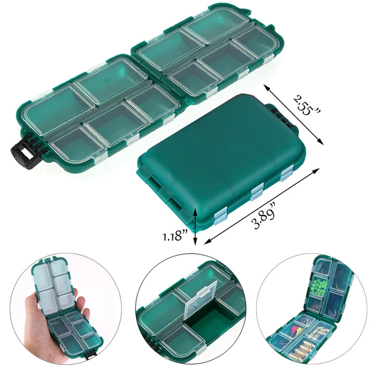 Double Sided Fishing Terminal Tackle Box, custom sports ball with logo imprint 1