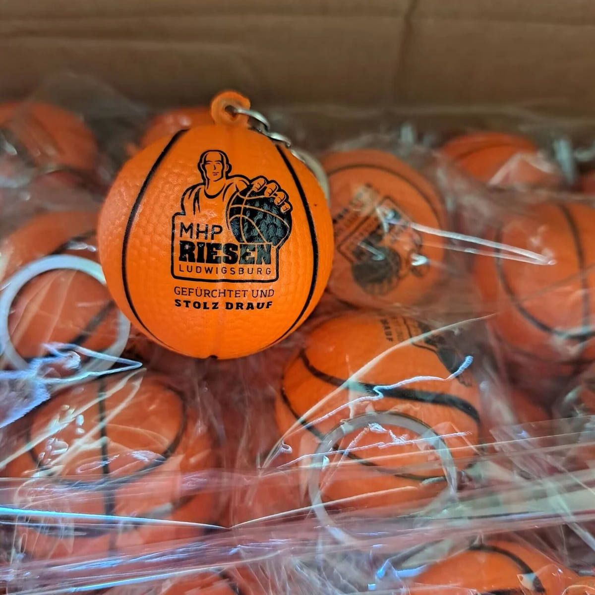 Basketball Stress Ball Key Chain 1