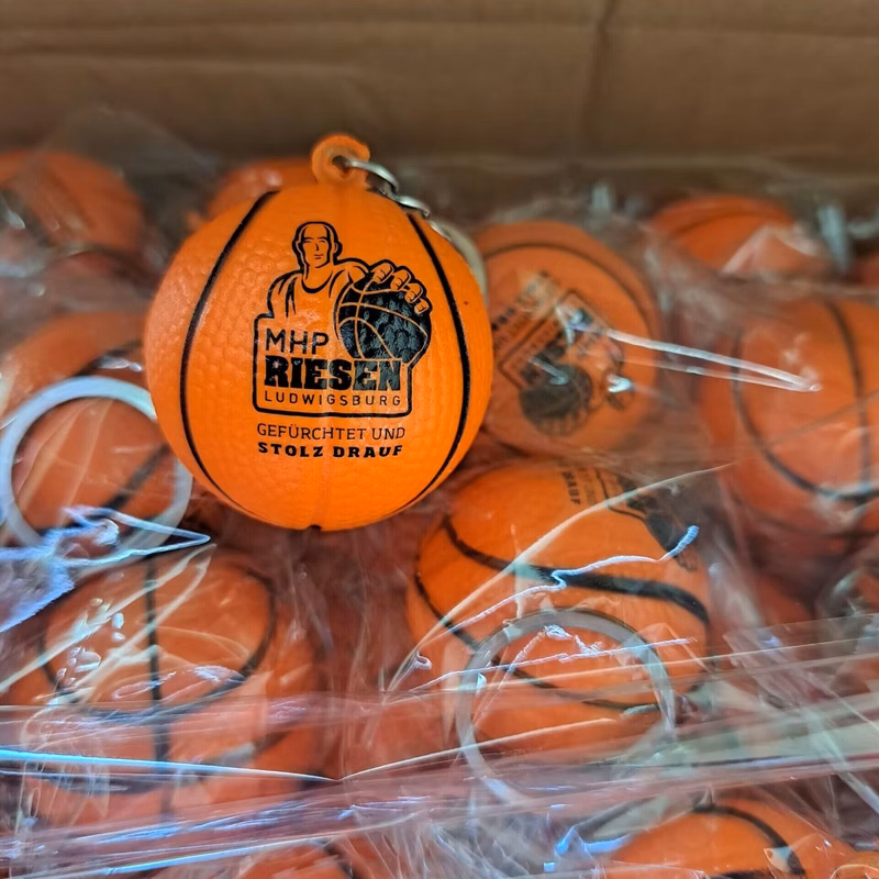 Basketball Stress Ball Key Chain