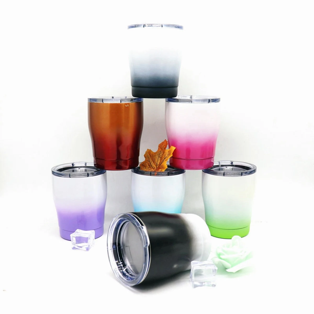 10 oz Stainless Steel Gradient Ramp Wine Cup 1