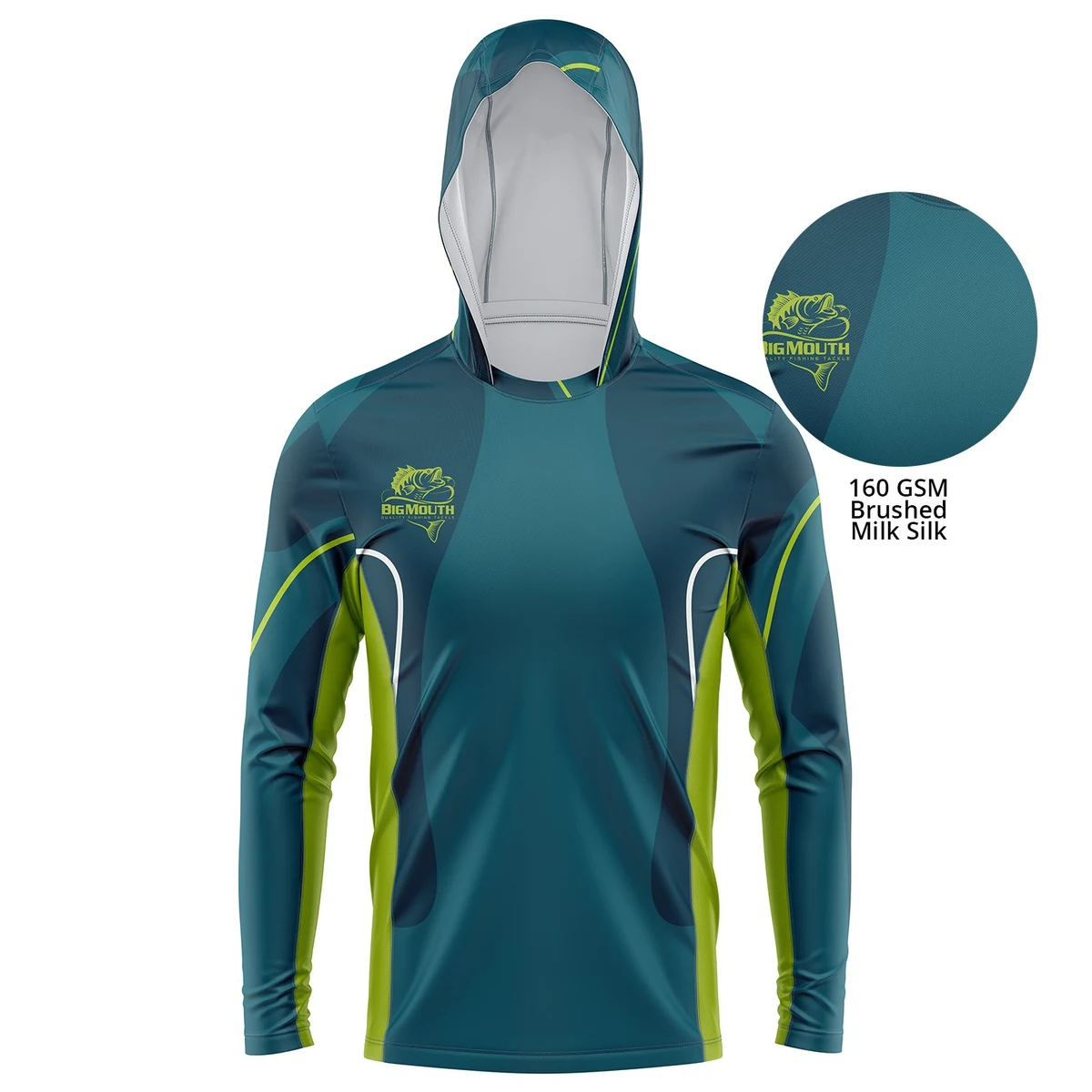 Youth 160 GSM Brushed Milk Silk Sublimation Hooded Long Sleeve T-shirt 1
