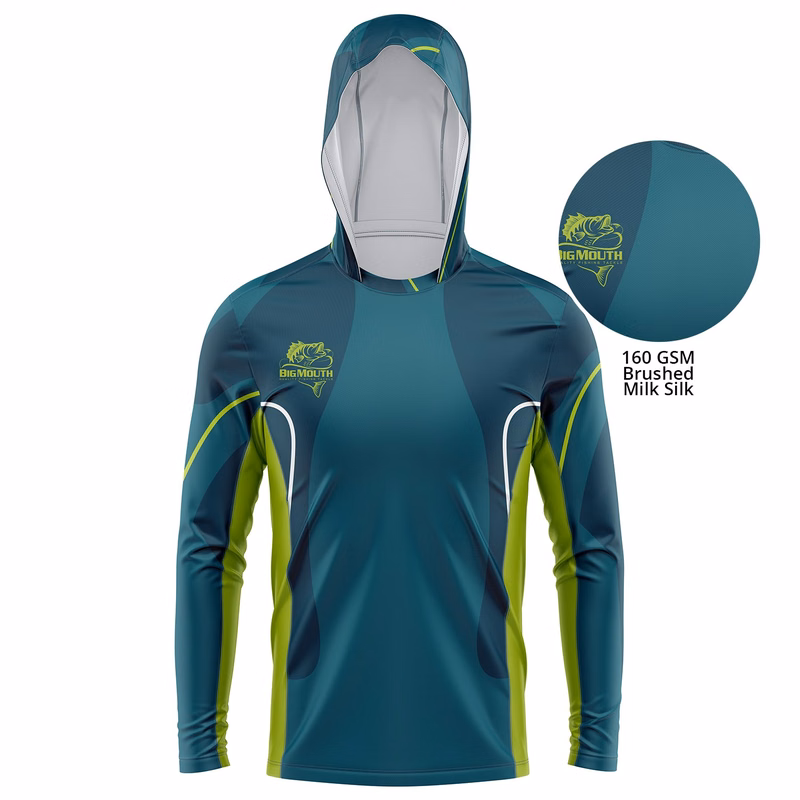 Youth 160 GSM Brushed Milk Silk Sublimation Hooded Long Sleeve T-shirt