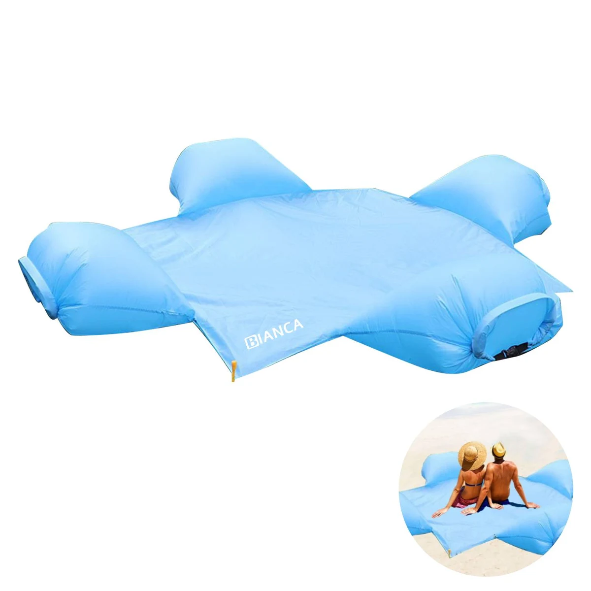 Beach Mat w/ Inflatable Pillow 1