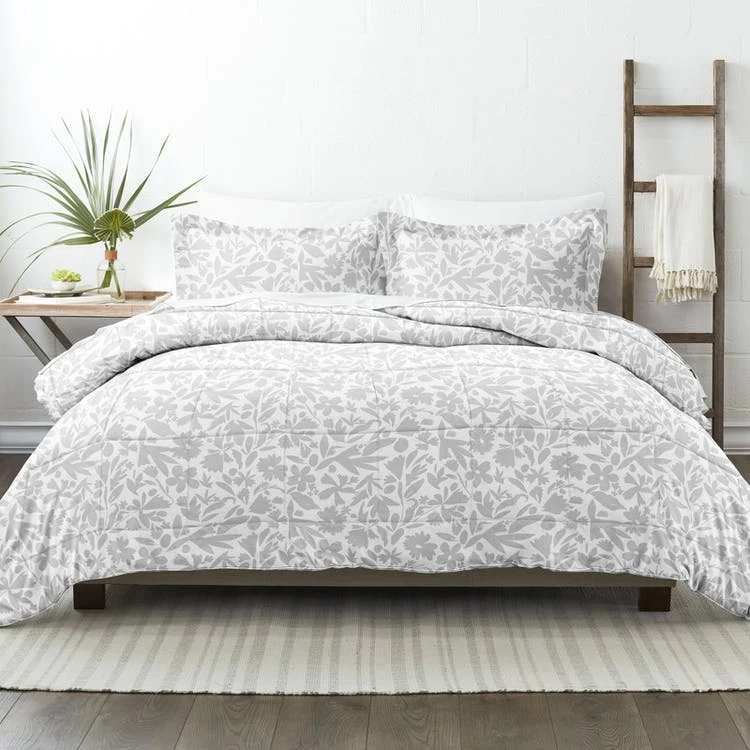 Down Alternative Comforters - Gray Garden King 3 Piece 1