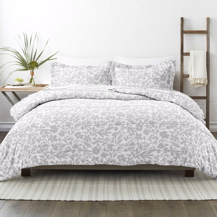 Down Alternative Comforters - Gray Garden King 3 Piece