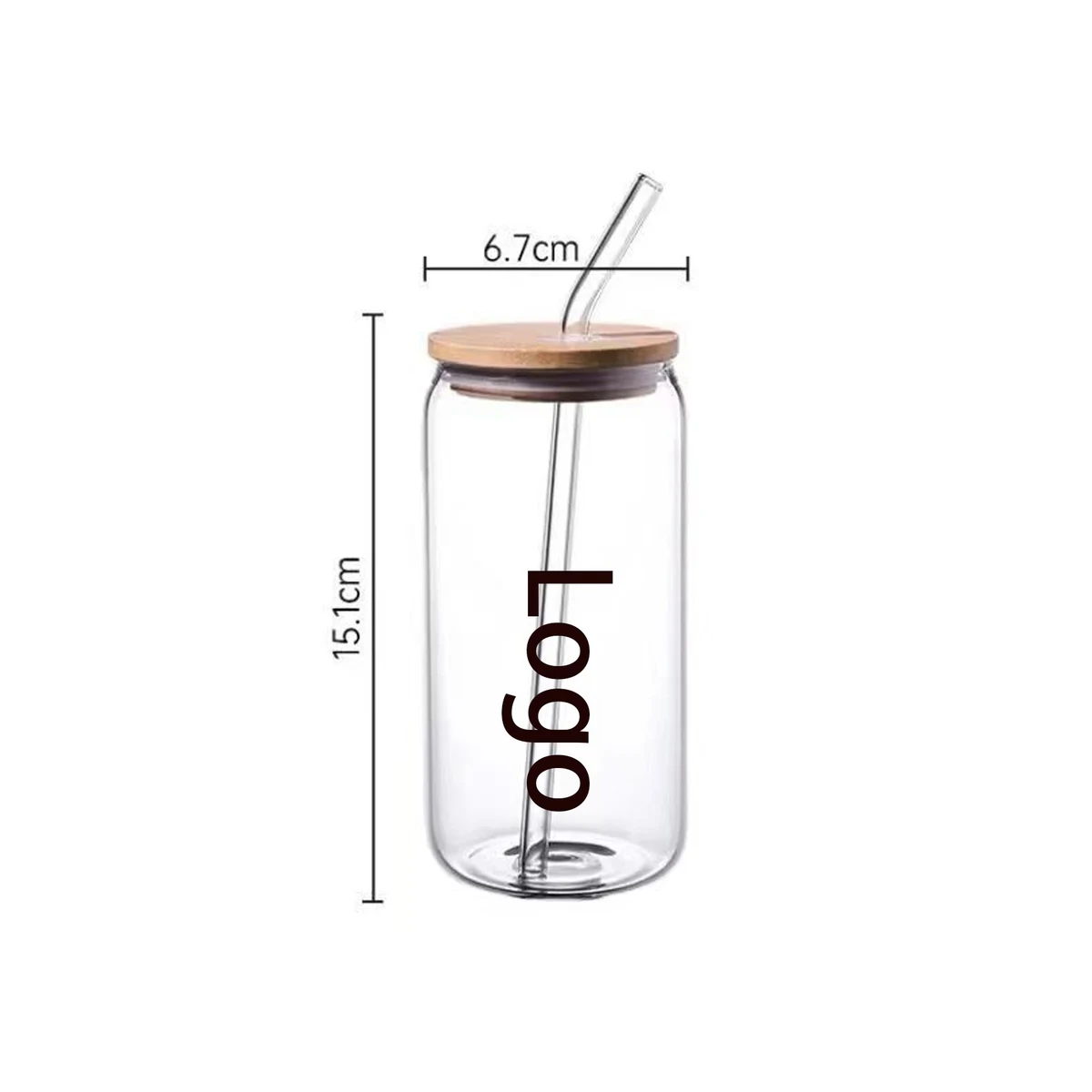 Elegant Borosilicate Cup - Complete With Lid And Straw 1