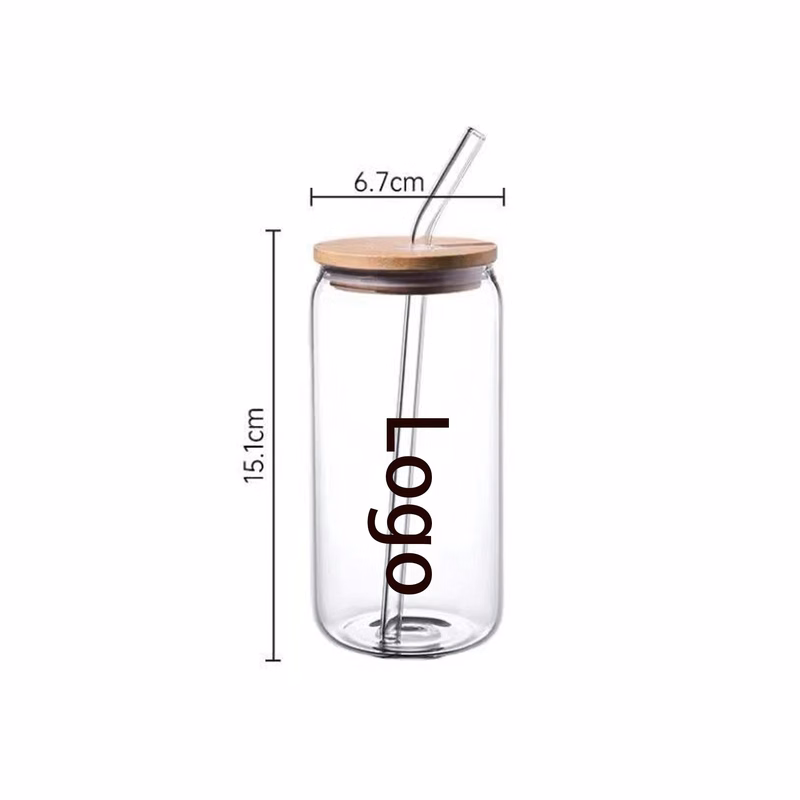 Elegant Borosilicate Cup - Complete With Lid And Straw