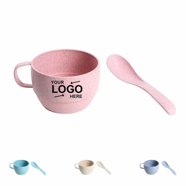 Custom 10 oz Eco Friendly Wheat Straw Coffee Mug — Sustainable Ceramic Drinkware