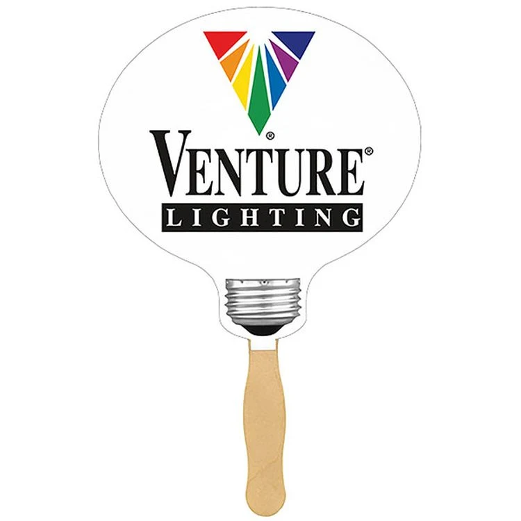 Light Bulb Sandwiched Hand Fan (2 Side/ Four Color Process imprint) 1